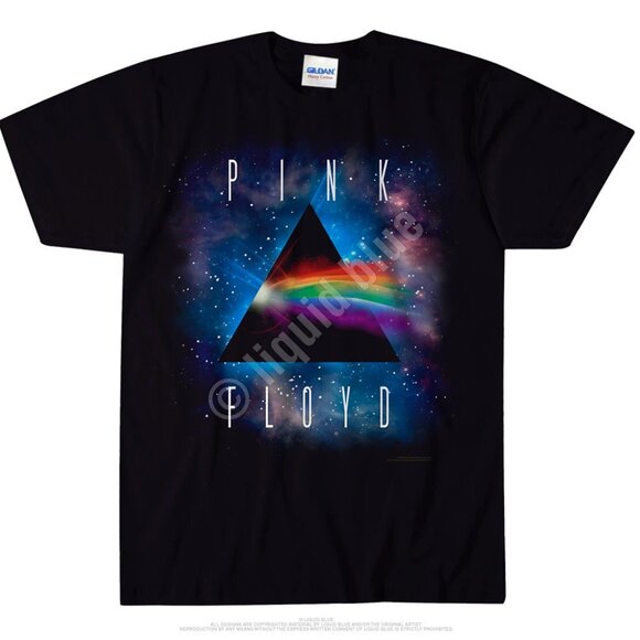 Pink Floyd Dark Side Space T-Shirt, Men’s Graphic Rock Band Tee - Picture 1 of 4